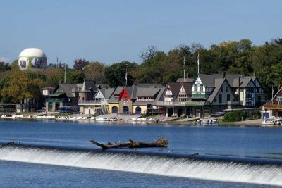 Boathouse Row and the Action News Zoo Balloon