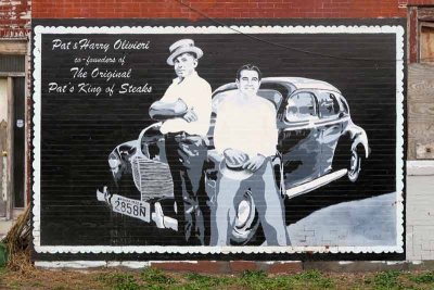 The Co-Founders of Pats King of Steaks Mural