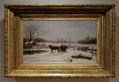 A Winters Sleigh Ride by Thomas Birch, 1840