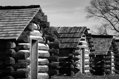 Valley Forge Huts  (B&W)