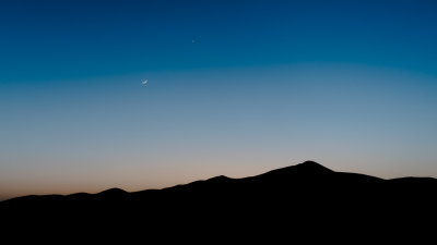 Moon and Venus over the Sahara
