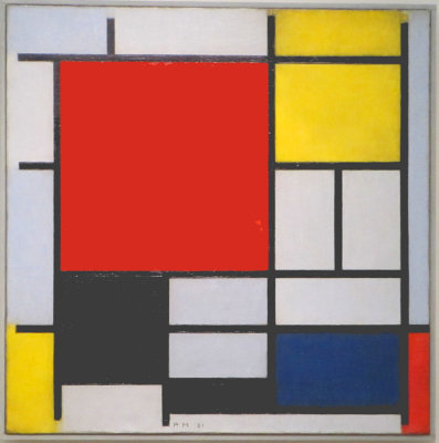 Mondriaan. Composition with large red plane.- 1921-.