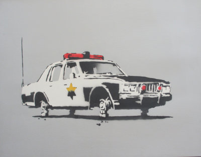 Cop Car on Blocks. 2002