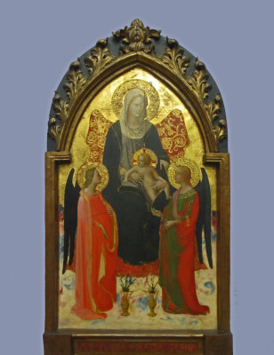 Fra Angelico. Madonna and Child with two Angels. Circa 1430.