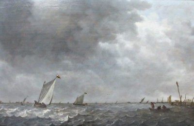 Jan Josefsz.van Goyen. Sailing boats on a lake. 1639.