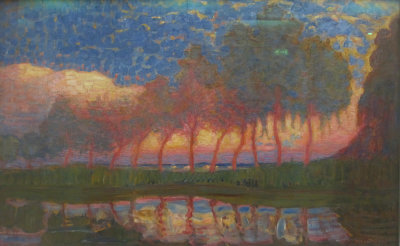 Piet Mondriaan.Row of eleven poplars. 1908.