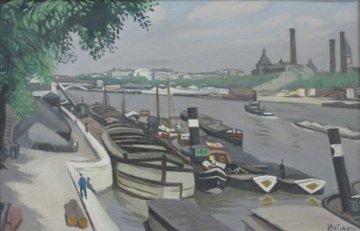 Robert Lotiron. La Seine  Paris. 1935.