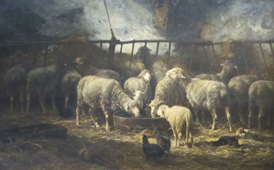 Charles Emile Jacque. The large sheep fold. 1881.
