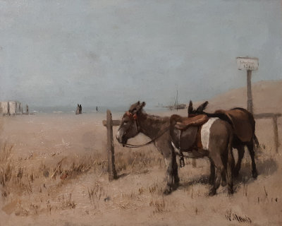 Willem Maris. Donkeys at the beach.