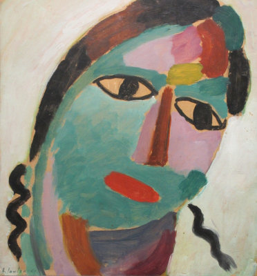 Mystic head-Red mouth-Green face. 1917.