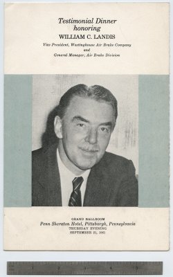 Bill Landis Testimonial Dinner 1961 brochure cover