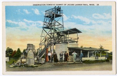 Observation Tower at Summit of Jacobs Ladder Trail, Mass. 26