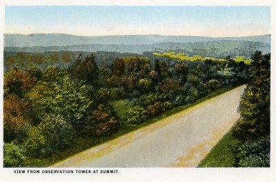 View from Observation Tower at Summit. (Souvenir Folder of Jacobs Ladder Trail Mass.)