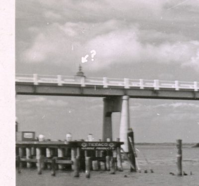 Gorrie Bridge - 6 3-4 Mi. Long - Apalachicola Florida 2-B-421 - detail crop
