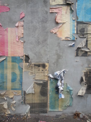 ripped faded posters