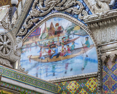 Wat Tsai Tile Painting on Phra Ubosot Gate (DTHB1663)