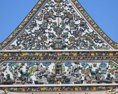 Wat Ratcha Orasaram Phra Ubosot Gable Detail (DTHB0428)