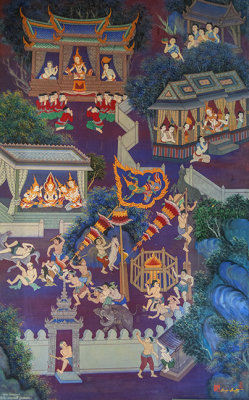 Wat Nak Prok Phra Wihan Interior Painting (DTHB1871)