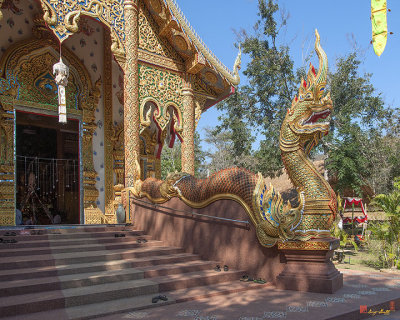 Wat Suan Prig Phra Wihan Entrance and Makara and Naga Guardian (DTHCM2392)
