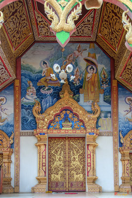 Wat Sob Tan Phra Wihan Entrance Painting and Center Doors (DTHLA0160)
