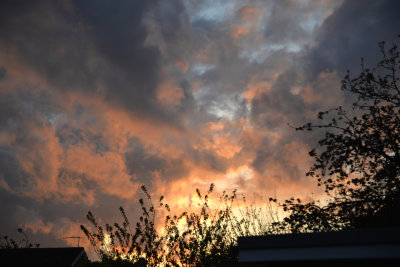 Blazing sky.