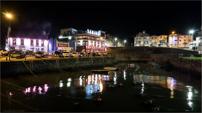 Portrush Harbour by night