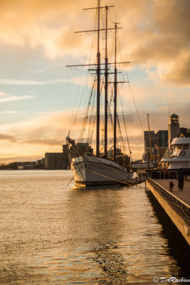 Tall Ship at Evening Time