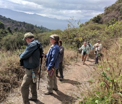 The sun came out on our way back to the trailhead and some of us were wishing we'd put on sunscreen.