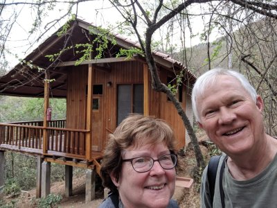 Mary and Steve in front of Cabin #3