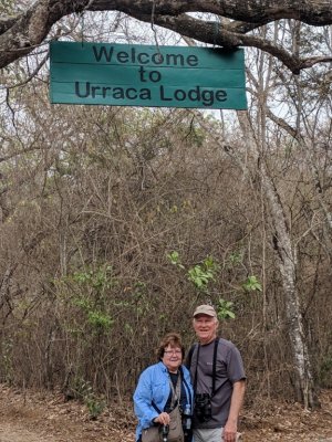 Mary and Steve documenting their presence at Urraca Lodge