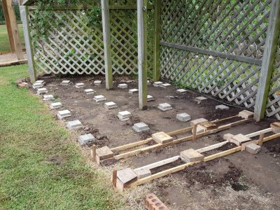 Between unusual summer rains and days doing other things, it took me a long time to get all the piers poured.