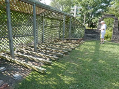 It was not until later that I discovered the two mystery 4 x 4s had been left by the fellow who was coming to work on the gates to our back fence. But, by then, I had been 'inspired' and committed to using 4 x 4 beams for all the deck joists--and they made for a very sturdy deck.