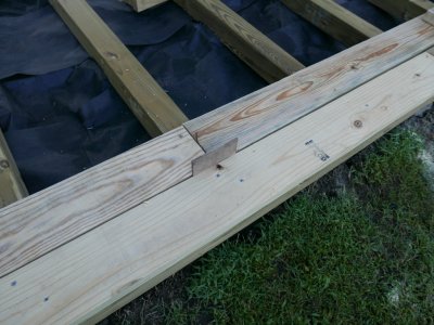 I alternated lengths of boards, so joints of adjacent rows did not line up.
