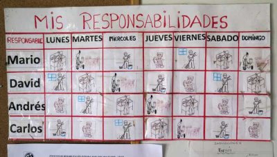 Chore list for some of the older children.