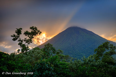 Mt. Arenal Approaching Sunset