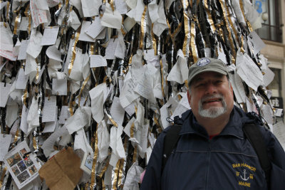 Howard at one of the wish trees