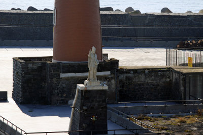 Loved the statue of patron saint of Napoli near the lighthouse!