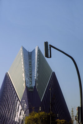 Agora from the coach (part of Arts & Sciences complex by Calatrava)