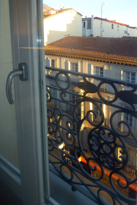 Another tiny hotel balcony!
