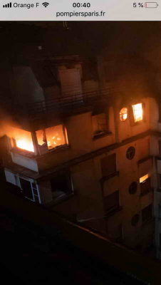 L'appart de Julie en feu