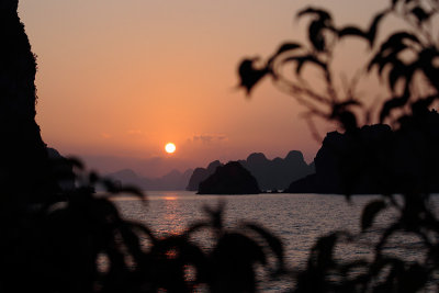 sunset at Bai Tu Long Bay