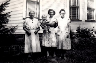 1951 - Great Grandma Duda, Jo, Mom, Grandma Nosack.jpg