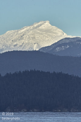 Burrard inlet and peak west of Howe Sound