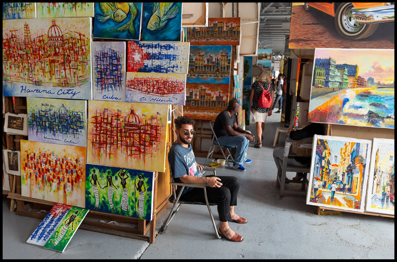 Art for sale in central Havana