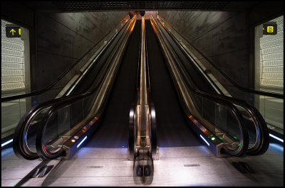 Escalator at Tringeln Railway stn - Malmö