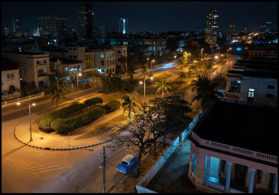 Nightview from our room at hotel Presidente 