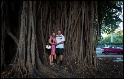 Susanne and myself in a giant ficus tree