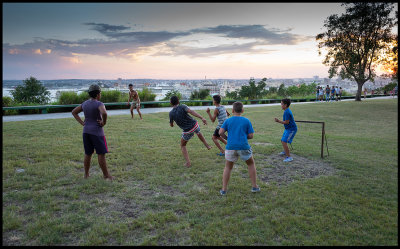 Soccer football in Paque del Cristo de la Habana
