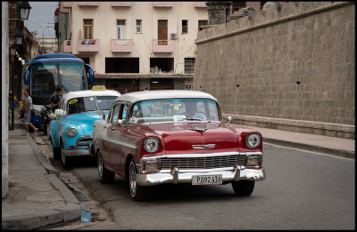 Taxi cars near Plaza del Catedral