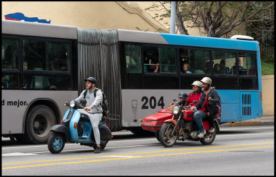 Vespa and MC with sidecar